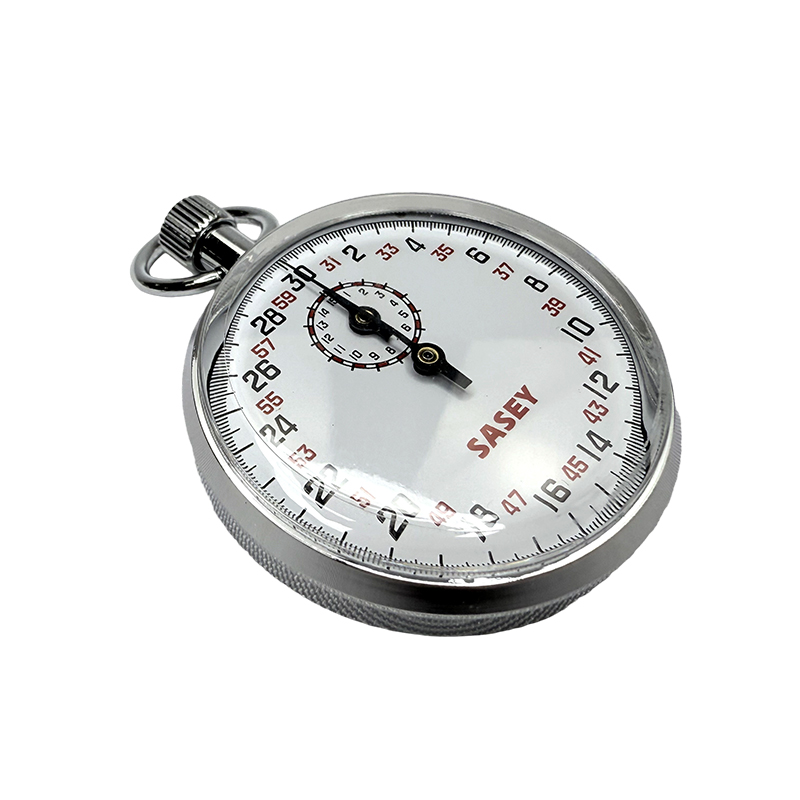 Mekaniskt stoppur metall stoppur timer med pausfunktion 0.1S / fysik / laboratorieinstrument