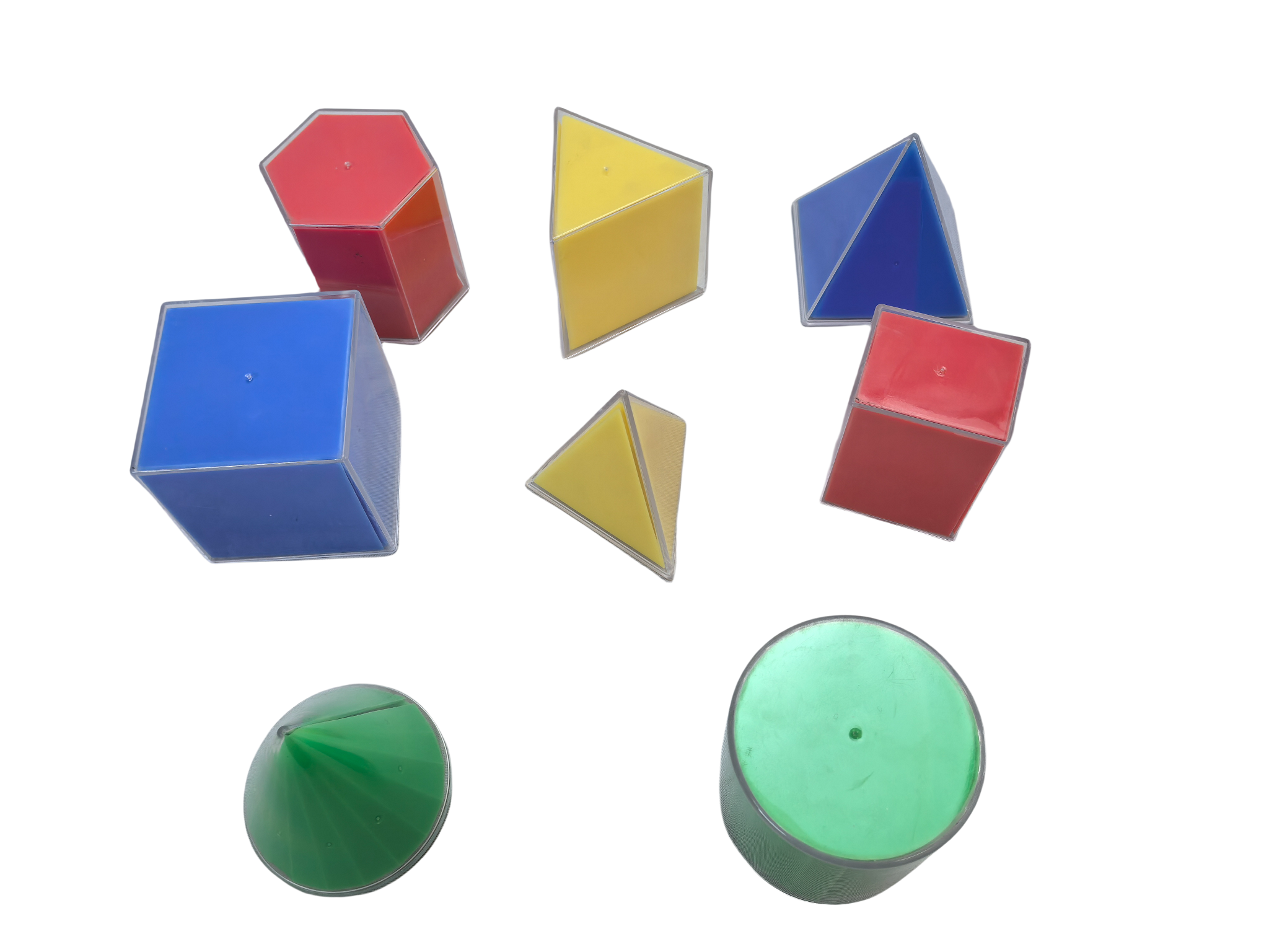 8-delat set tredimensionell geometri nedbrytbar modell Grundskola matematik läromedel