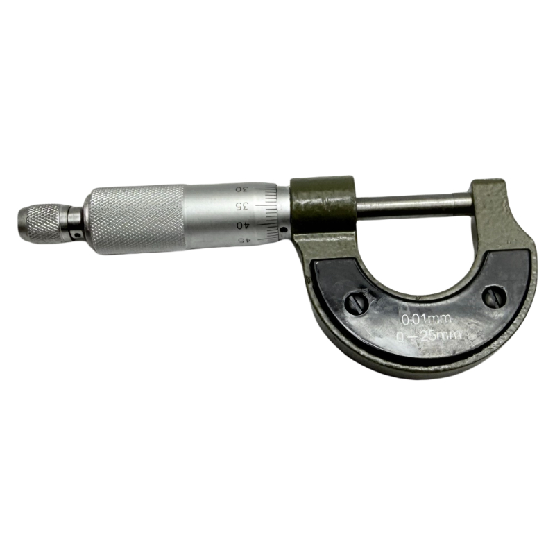 0-25 mm spiralmikrometer som lär ut ytterdiametermikrometer med hög precision